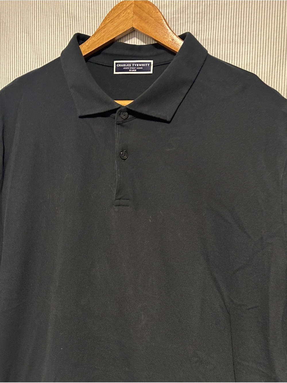 Charles Tyrwhitt Men’s Black Polo Shirt Short Sleeve XXL